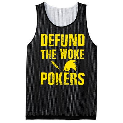 Defund Woke Pokers Mesh Reversible Basketball Jersey Tank