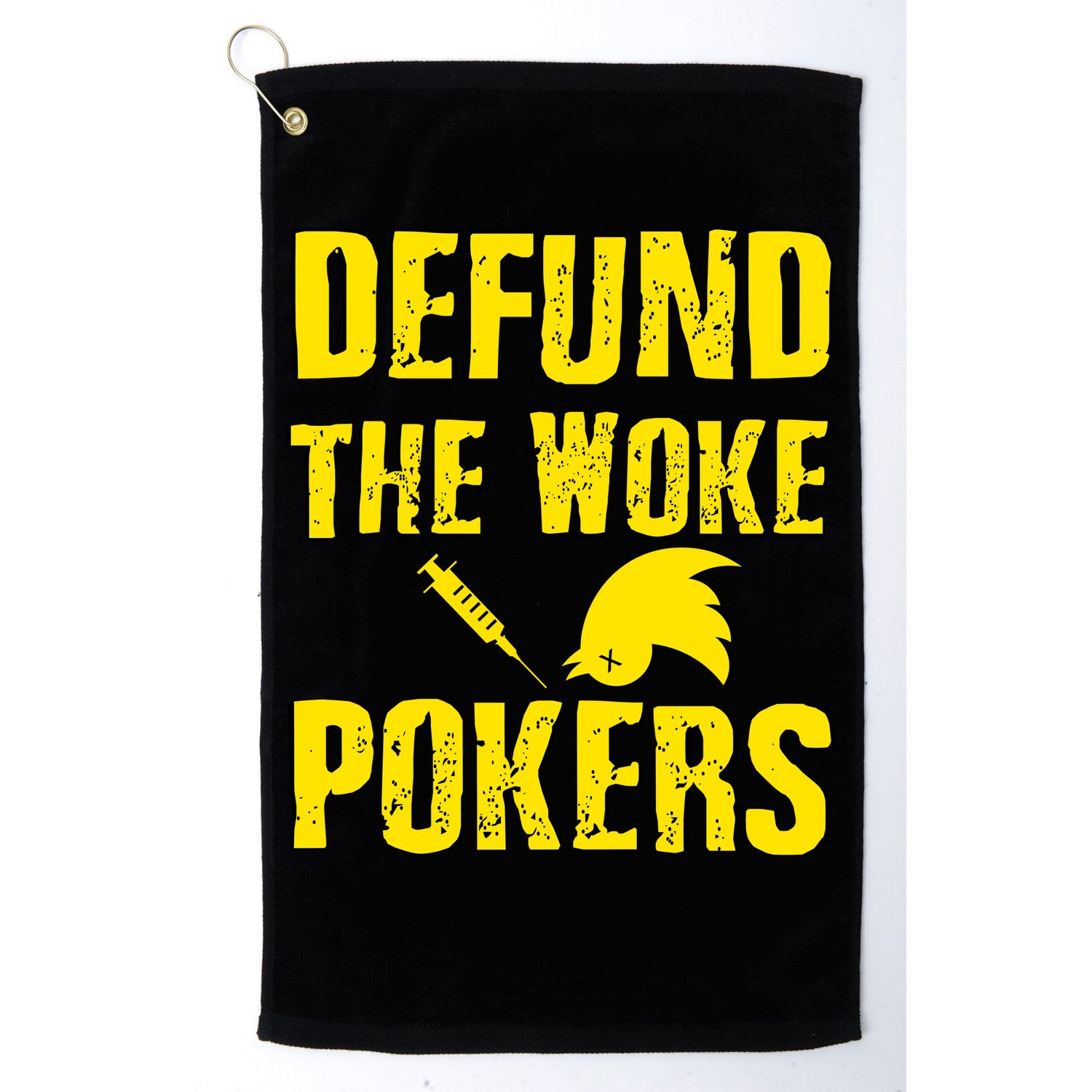 Defund Woke Pokers Golf Towel