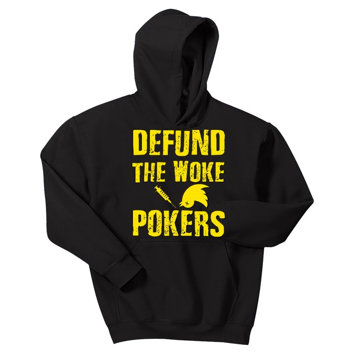 Defund Woke Pokers Kids Hoodie