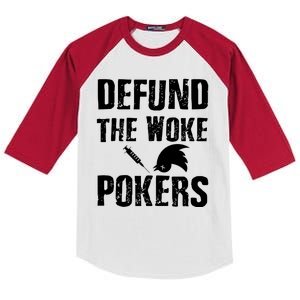 Defund Woke Pokers Kids Colorblock Raglan Jersey