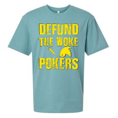 Defund Woke Pokers Sueded Cloud Jersey T-Shirt