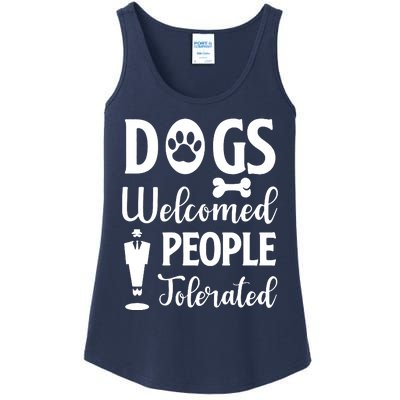 Dogs Welcomed People Tolerated Ladies Essential Tank