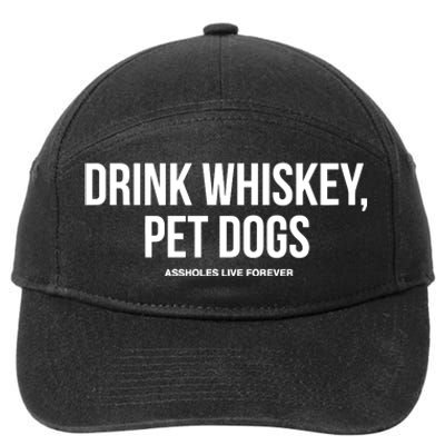 Drink Whiskey Pet Dogs 7-Panel Snapback Hat