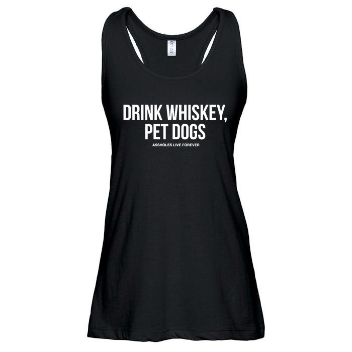 Drink Whiskey Pet Dogs Ladies Essential Flowy Tank