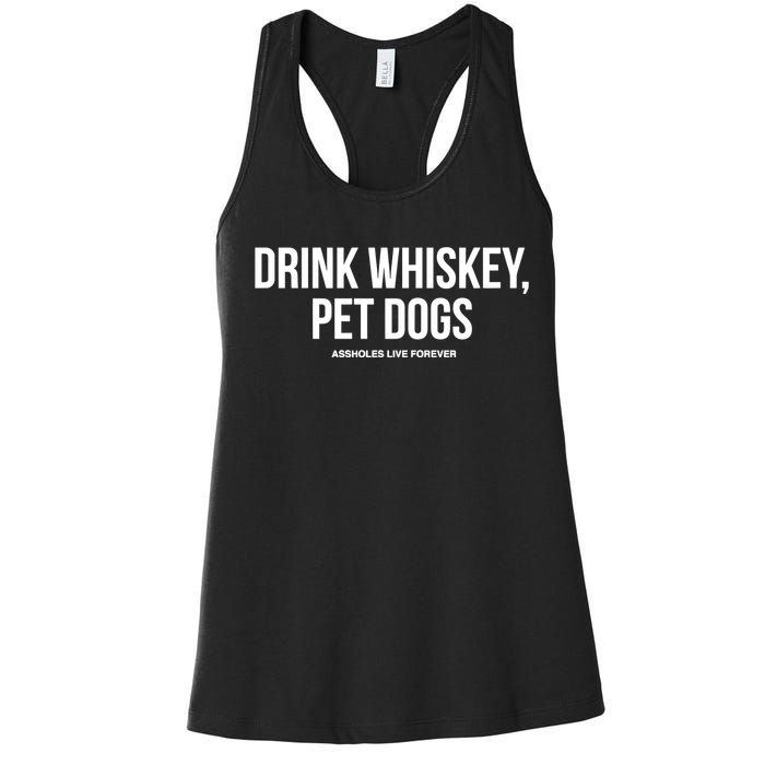 Drink Whiskey Pet Dogs Women's Racerback Tank