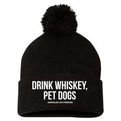 Drink Whiskey Pet Dogs Pom Pom 12in Knit Beanie