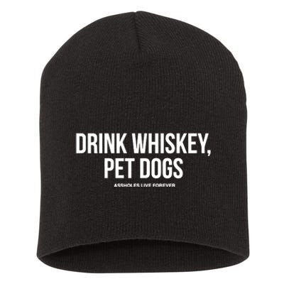 Drink Whiskey Pet Dogs Short Acrylic Beanie