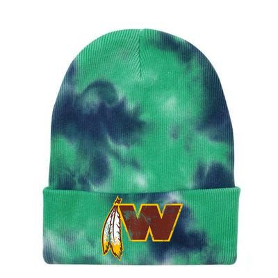 Dan W Quinn Funny W Design Tie Dye 12in Knit Beanie