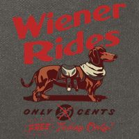 Dachshund Wiener Rides Only 25 Cents Free Today Only Cotton Canvas Backpack