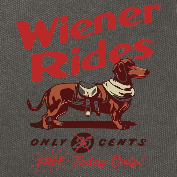 Dachshund Wiener Rides Only 25 Cents Free Today Only Cotton Canvas Backpack