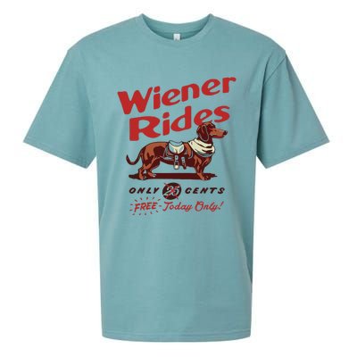 Dachshund Wiener Rides Only 25 Cents Free Today Only Sueded Cloud Jersey T-Shirt