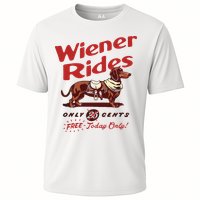 Dachshund Wiener Rides Only 25 Cents Free Today Only Cooling Performance Crew T-Shirt