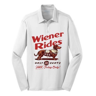 Dachshund Wiener Rides Only 25 Cents Free Today Only Silk Touch Performance Long Sleeve Polo