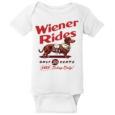 Dachshund Wiener Rides Only 25 Cents Free Today Only Baby Bodysuit