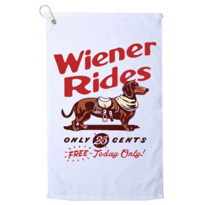 Dachshund Wiener Rides Only 25 Cents Free Today Only Golf Towel