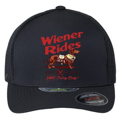 Dachshund Wiener Rides Only 25 Cents Free Today Only Flexfit Unipanel Trucker Cap