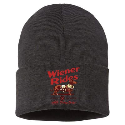 Dachshund Wiener Rides Only 25 Cents Free Today Only Sustainable Knit Beanie