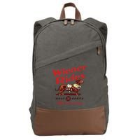 Dachshund Wiener Rides Only 25 Cents Free Today Only Cotton Canvas Backpack