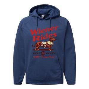 Dachshund Wiener Rides Only 25 Cents Free Today Only Performance Fleece Hoodie