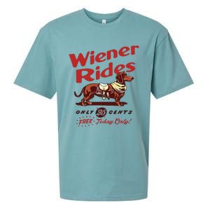 Dachshund Wiener Rides Only 25 Cents Free Today Only Sueded Cloud Jersey T-Shirt