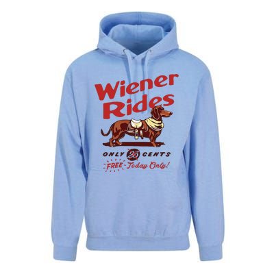 Dachshund Wiener Rides Only 25 Cents Free Today Only Unisex Surf Hoodie