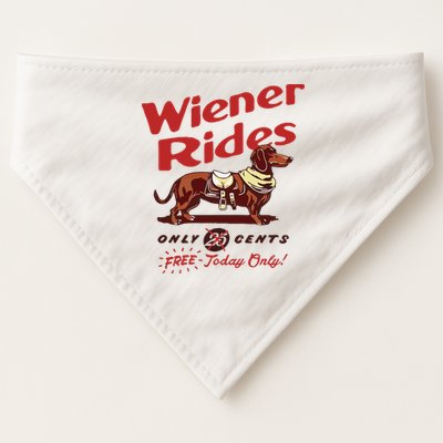 Dachshund Wiener Rides Only 25 Cents Free Today Only USA-Made Doggie Bandana
