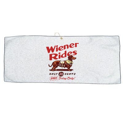 Dachshund Wiener Rides Only 25 Cents Free Today Only Large Microfiber Waffle Golf Towel