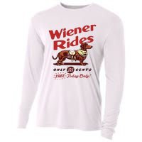 Dachshund Wiener Rides Only 25 Cents Free Today Only Cooling Performance Long Sleeve Crew