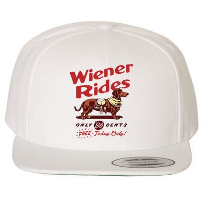 Dachshund Wiener Rides Only 25 Cents Free Today Only Wool Snapback Cap