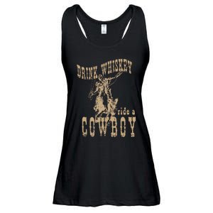 Drink Whiskey Ride a Cowboy Ladies Essential Flowy Tank