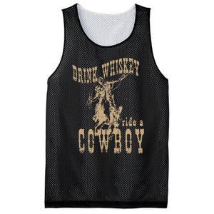 Drink Whiskey Ride a Cowboy Mesh Reversible Basketball Jersey Tank