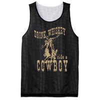 Drink Whiskey Ride a Cowboy Mesh Reversible Basketball Jersey Tank