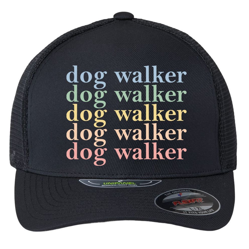 Dog Walker Retro Flexfit Unipanel Trucker Cap