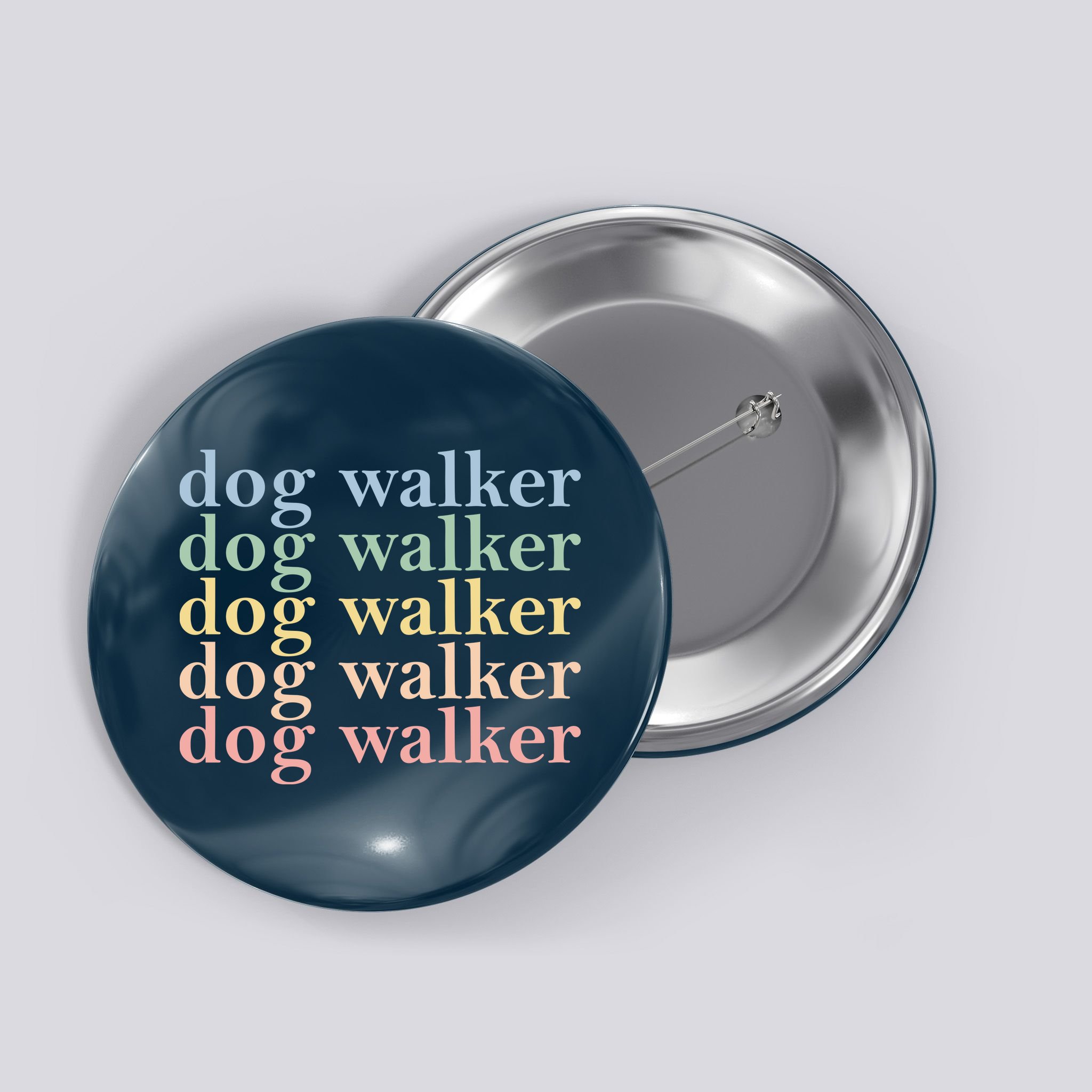 Dog Walker Retro Button