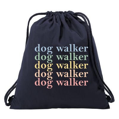 Dog Walker Retro Drawstring Bag