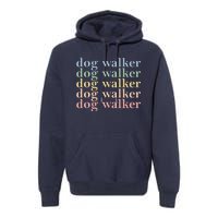 Dog Walker Retro Premium Hoodie