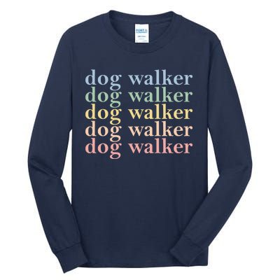 Dog Walker Retro Tall Long Sleeve T-Shirt