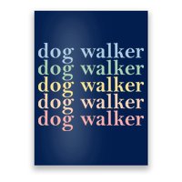 Dog Walker Retro Poster