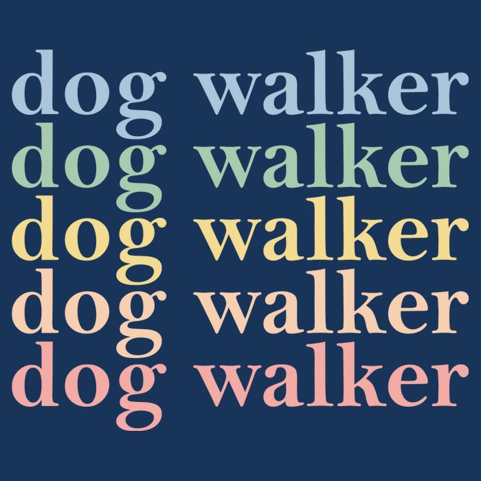 Dog Walker Retro Poster