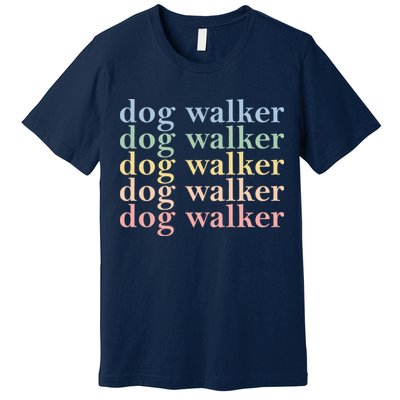Dog Walker Retro Premium T-Shirt