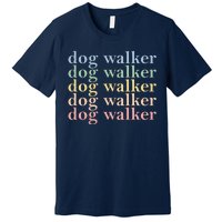 Dog Walker Retro Premium T-Shirt