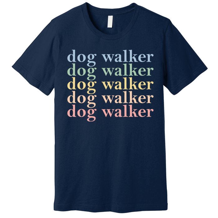 Dog Walker Retro Premium T-Shirt