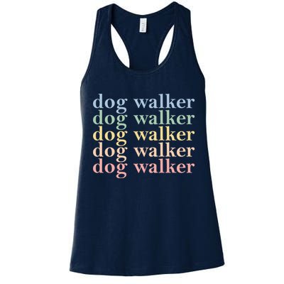 Dog Walker Retro Womens Tank Top