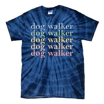 Dog Walker Retro Tie-Dye T-Shirt