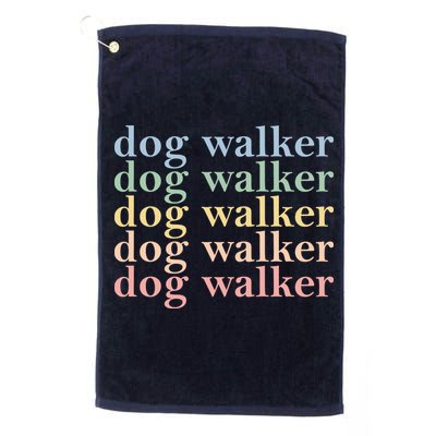 Dog Walker Retro Golf Towel