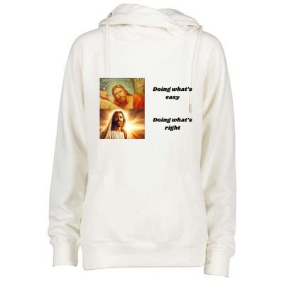 Doing WhatS Right Womens Funnel Neck Pullover Hood