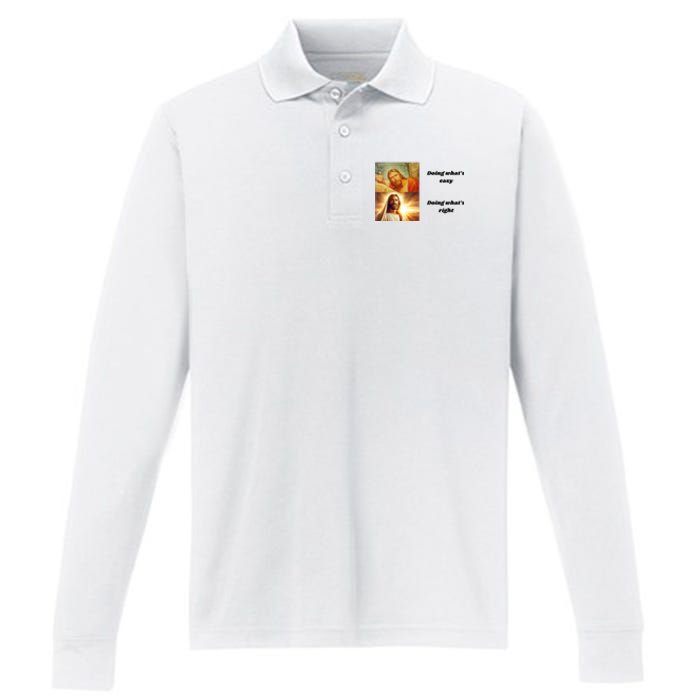 Doing WhatS Right Performance Long Sleeve Polo