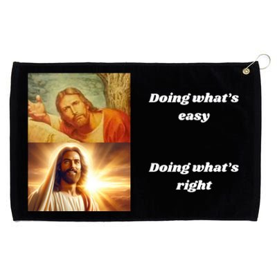 Doing WhatS Right Grommeted Golf Towel