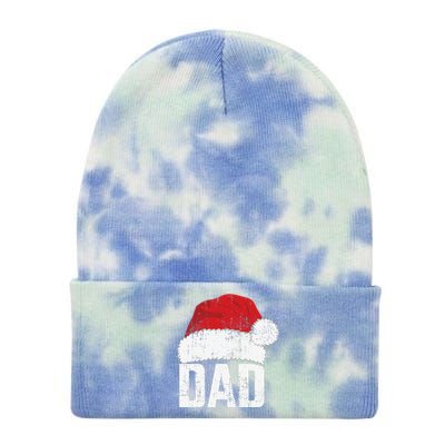 Dad With Santa Claus Hat Matching Family Christmas Pajama Tie Dye 12in Knit Beanie