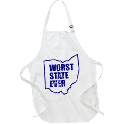 Distressed Worst State Ever Ohio Michigan Sports Fan Apron